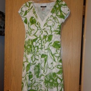Hipnotix White Green Floral Dress 4